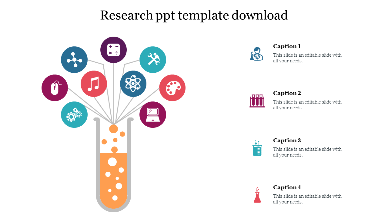 Research PPT Template Free Download Slides
